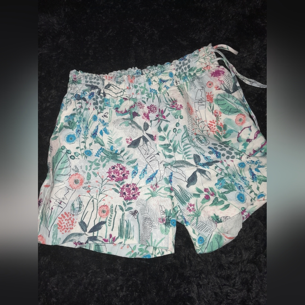 Joules Floral Linen Shorts